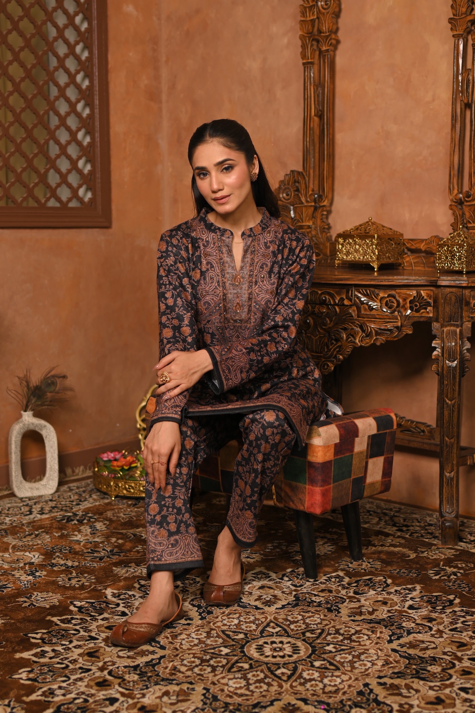 BLACK PRINTED CO-ORD SET