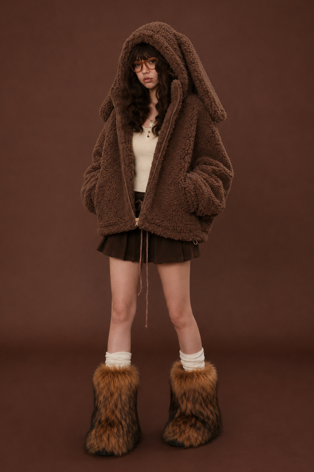 TEDDY FLEECE HOODIE