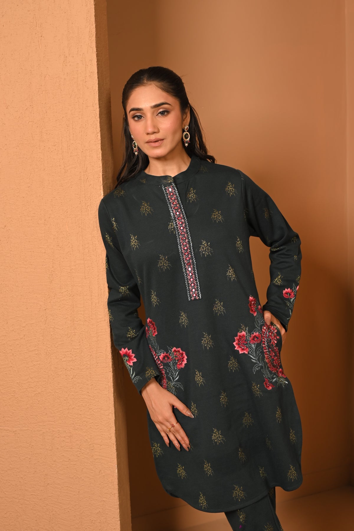 JACQUARD EMBROIDERED CO-ORD SET